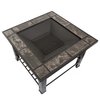 Pure Garden 6-Pc Outdoor Fire Pit Table Set, Black 50-104